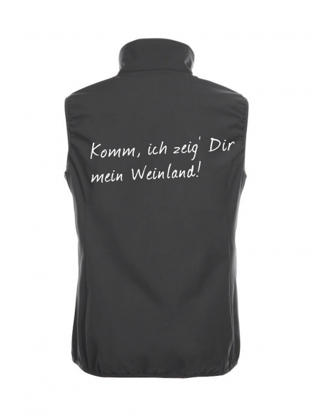 Damen Basic Softshelljacke Vest, inkl. Druck